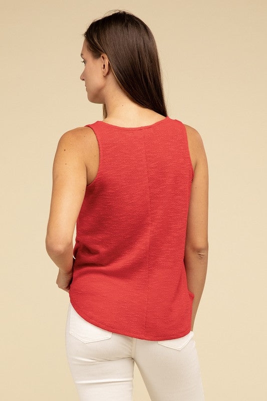 V Neck Sleeveless Cami Top - Zenana