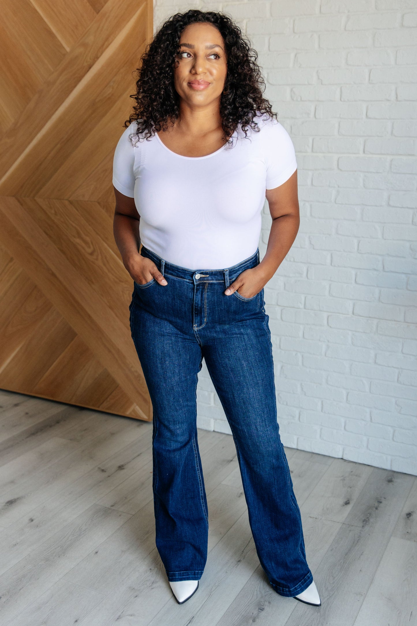 Mavis High Rise Side Seam Detail Flare Jeans - Judy Blue