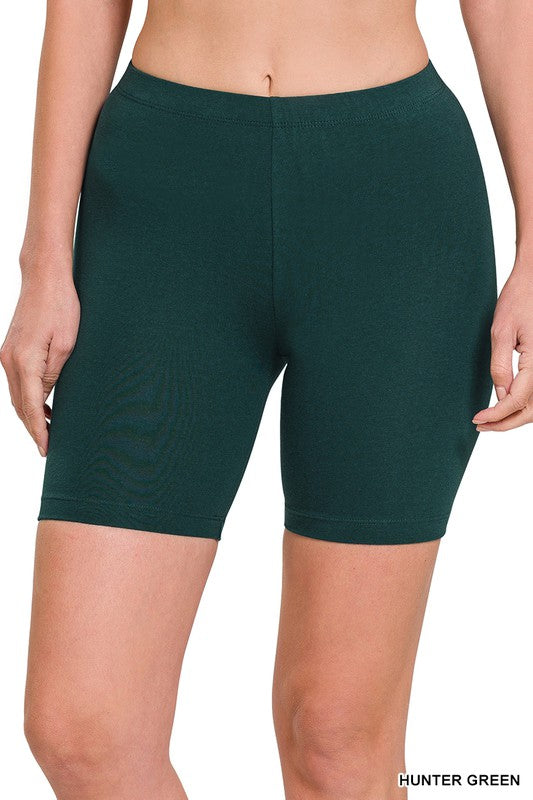 Premium Cotton Biker Shorts - Zenana