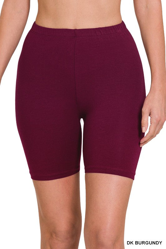 Premium Cotton Biker Shorts - Zenana