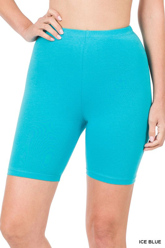 Premium Cotton Biker Shorts - Zenana