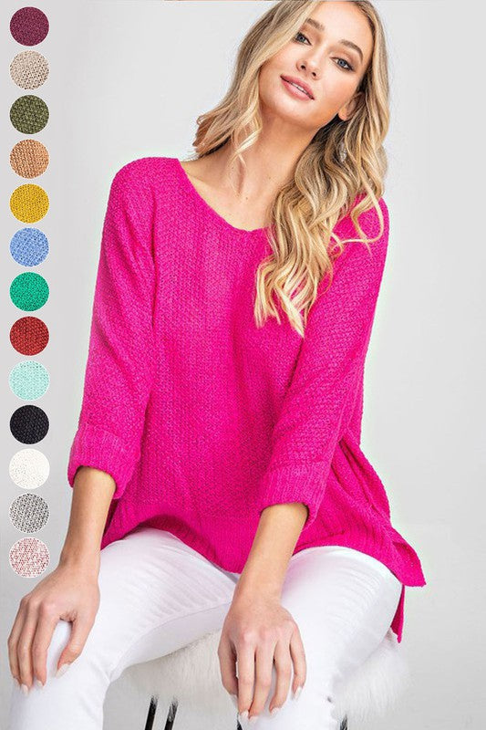 Crew Neck Knit Sweater - Eesome