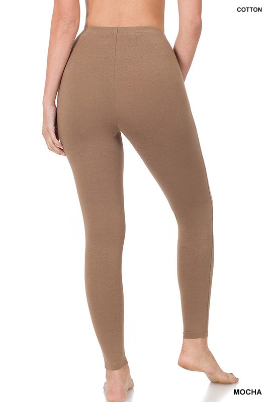 Better Cotton Full Length Leggings - Zenana