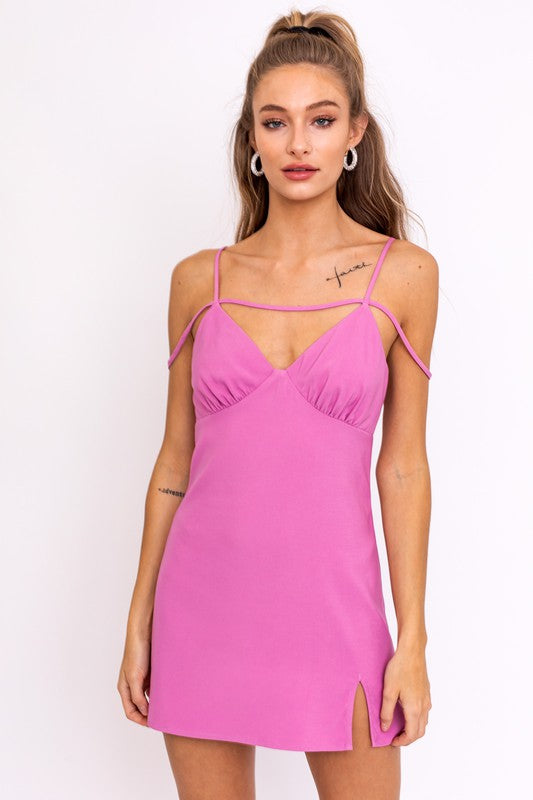 Strap Detail Mini Dress - Le Lis