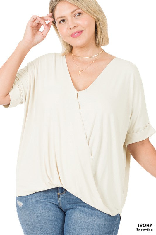 Plus Rayon Span Crepe Layered-Look Top - Zenana