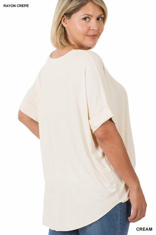 Plus Rayon Span Crepe Layered-Look Top - Zenana