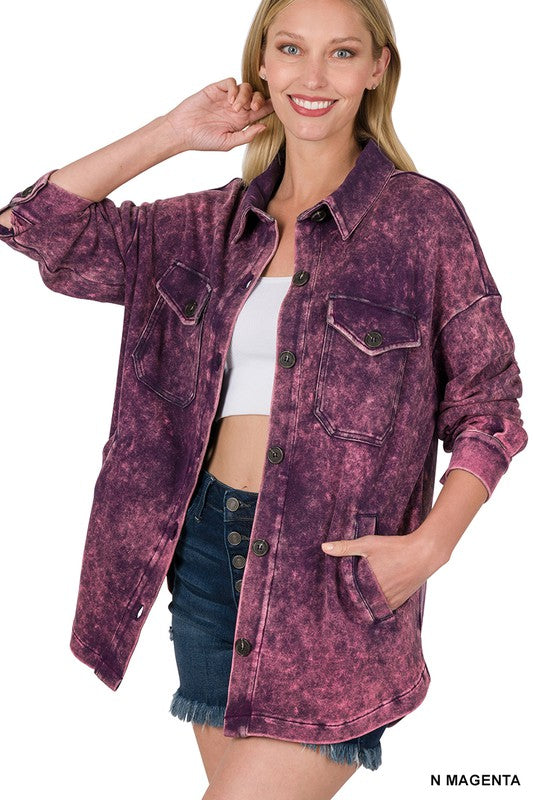 Mineral Washed Shacket - Zenana
