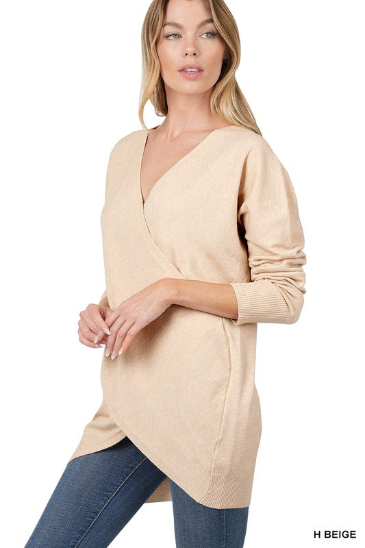 Cross Front Sweater - Zenana