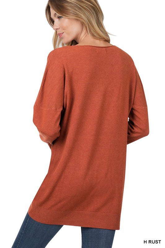 Cross Front Sweater - Zenana
