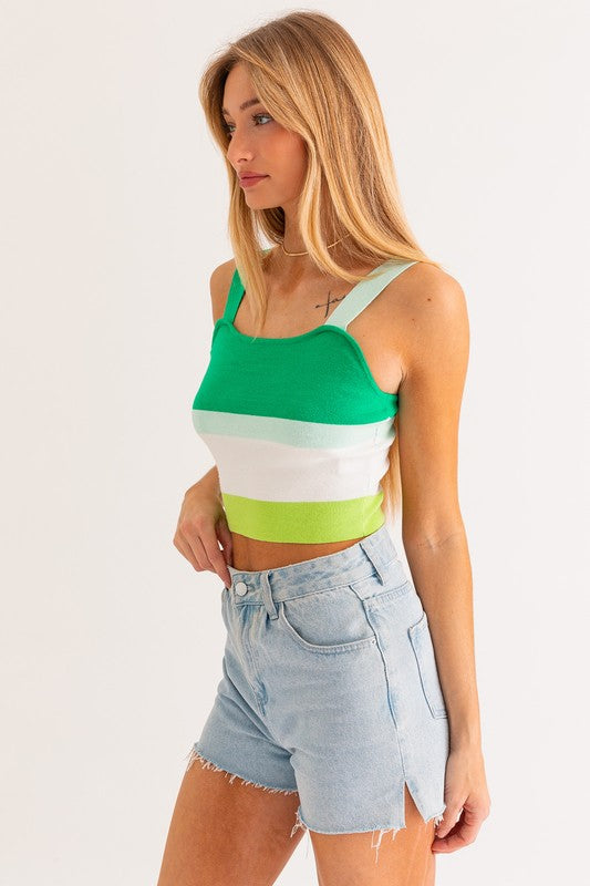Stripe Knit Tank - Le Lis