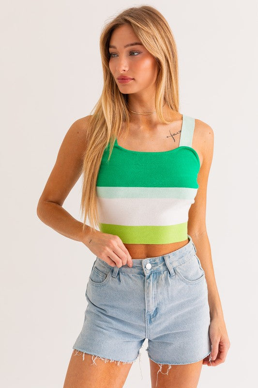 Stripe Knit Tank - Le Lis