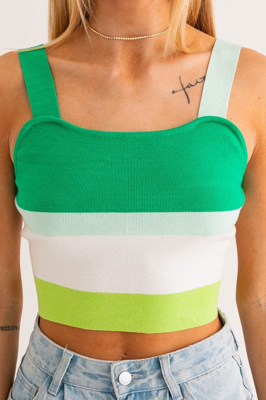 Stripe Knit Tank - Le Lis