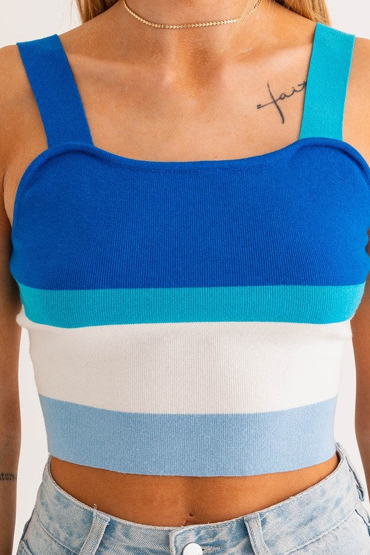 Stripe Knit Tank - Le Lis