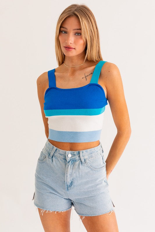Stripe Knit Tank - Le Lis