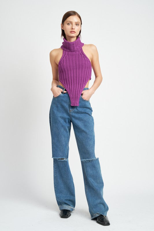 Knit Turtleneck Top - Emory Park