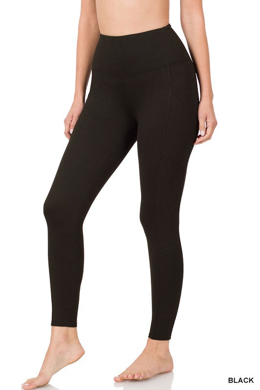 Brushed Microfiber Full Length Leggings - Zenana