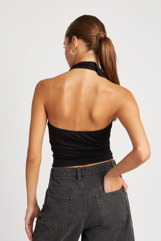 Ruffled Halter Top - Emory Park