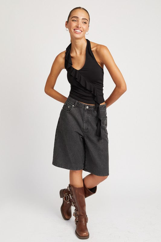 Ruffled Halter Top - Emory Park