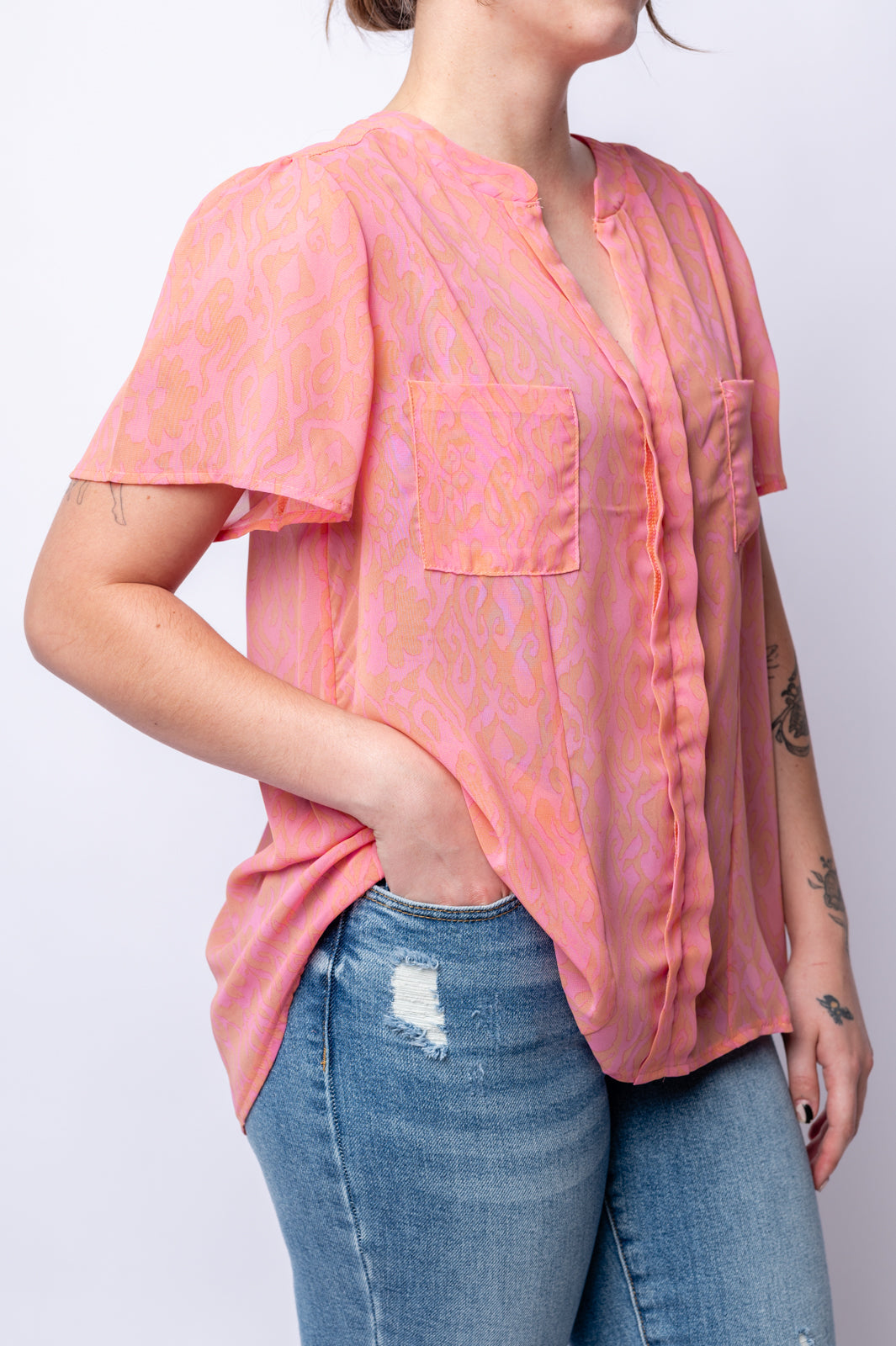 Let Me See You Do It Shawl Neckline Blouse - Like Love