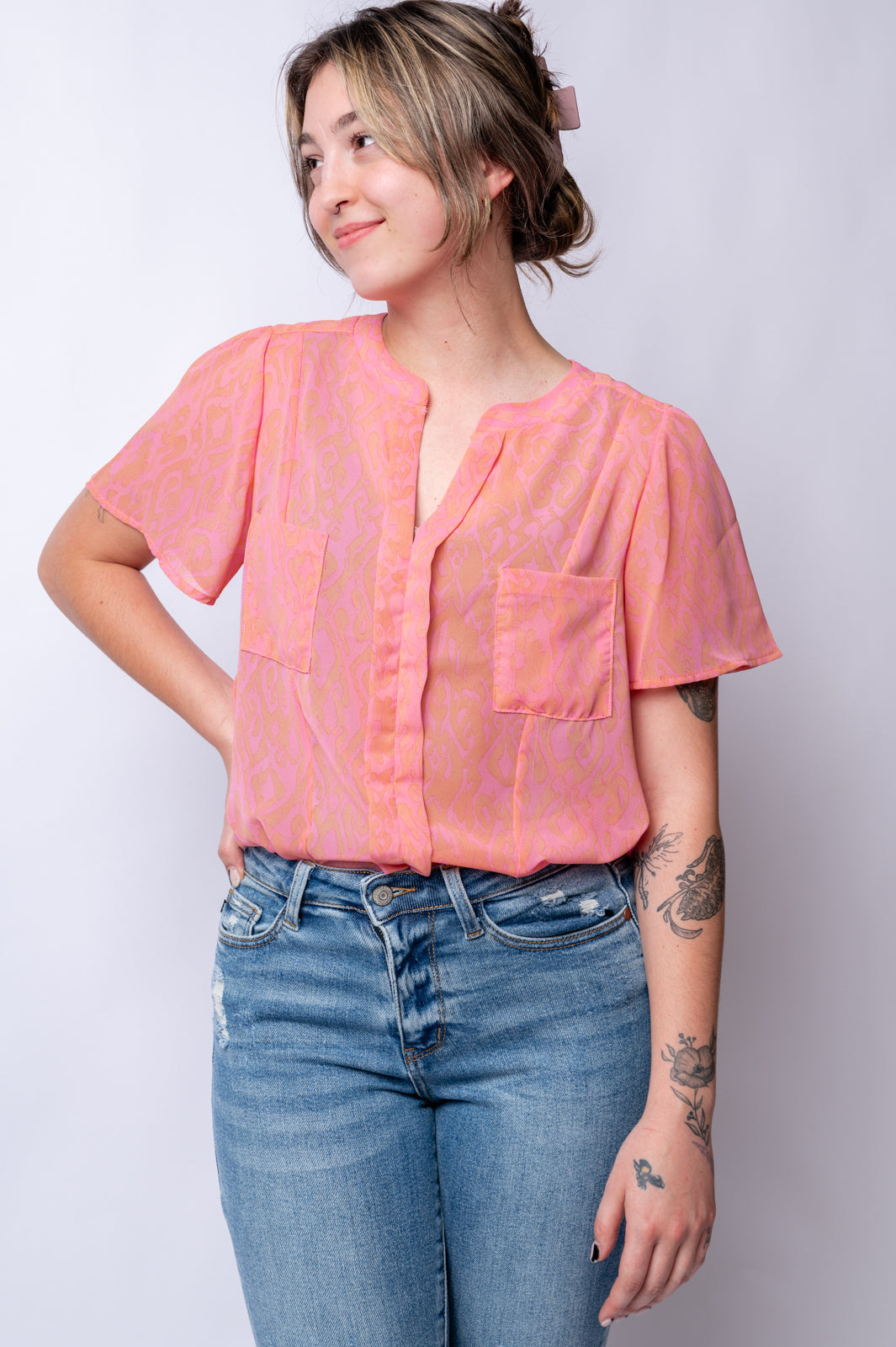 Let Me See You Do It Shawl Neckline Blouse - Like Love
