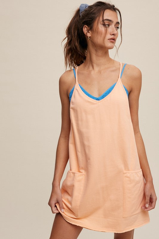 Sporty Mini Dress With Built in Romper Liner - Listicle