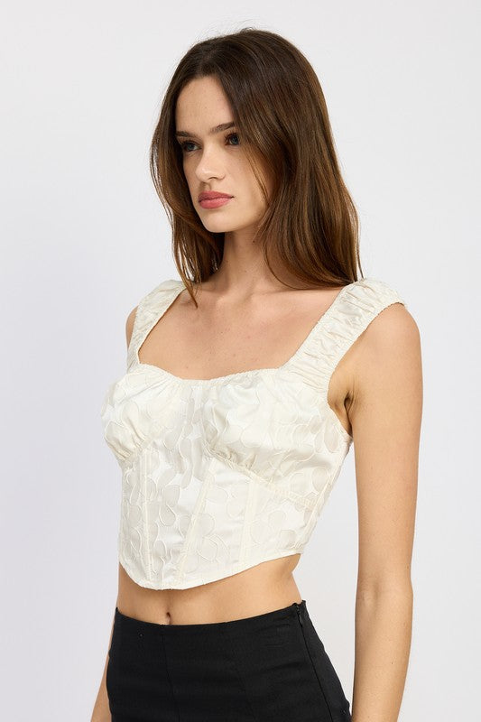 Puff Sleeve Corset Top - Emory Park