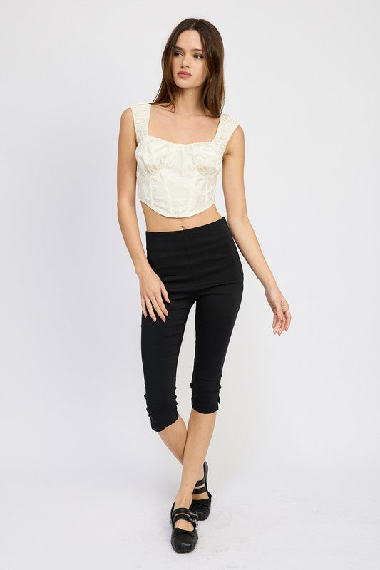 Puff Sleeve Corset Top - Emory Park