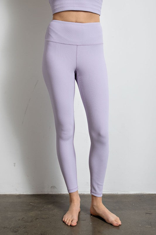 Nylon Rib Yoga Leggings - Rae Mode