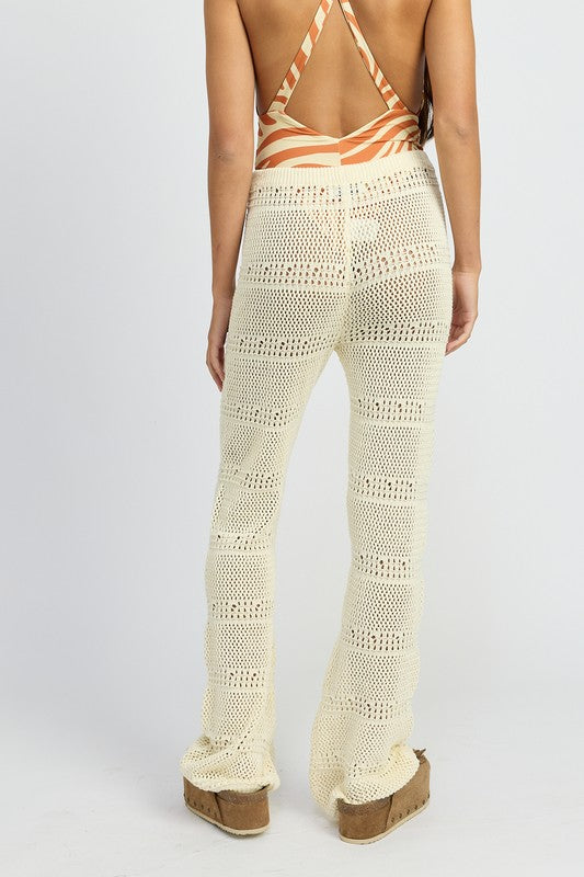 Emory Park Crochet Pants With Drawstrings