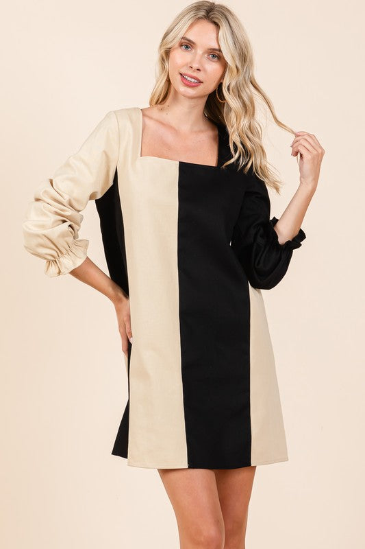 Color Block Mini Dress - GeeGee