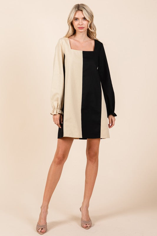 Color Block Mini Dress - GeeGee