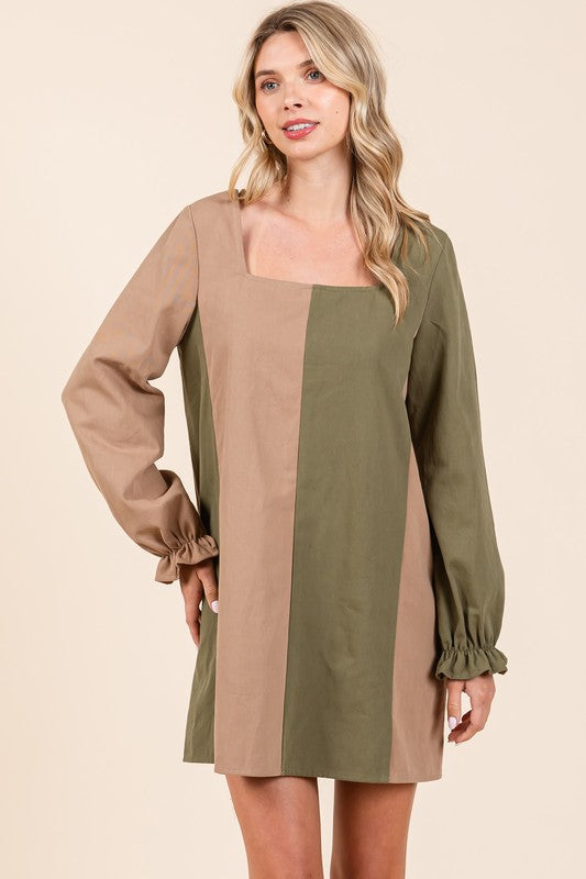 Color Block Mini Dress - GeeGee