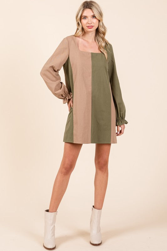Color Block Mini Dress - GeeGee