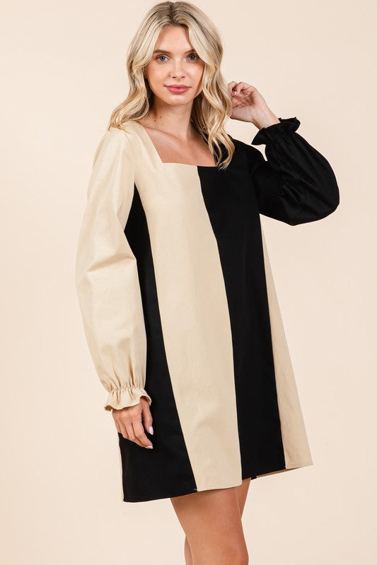 Color Block Mini Dress - GeeGee