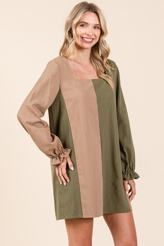 Color Block Mini Dress - GeeGee