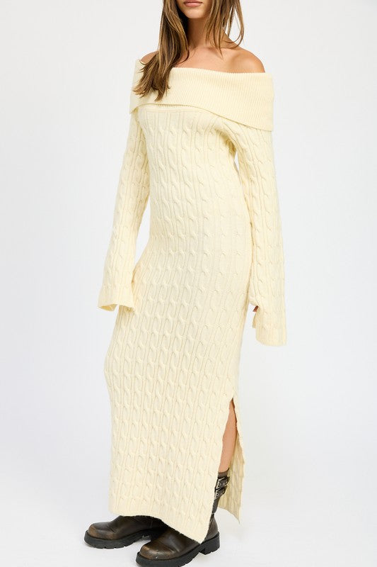 Off Shoulder Maxi Cable Dress - Emory Park