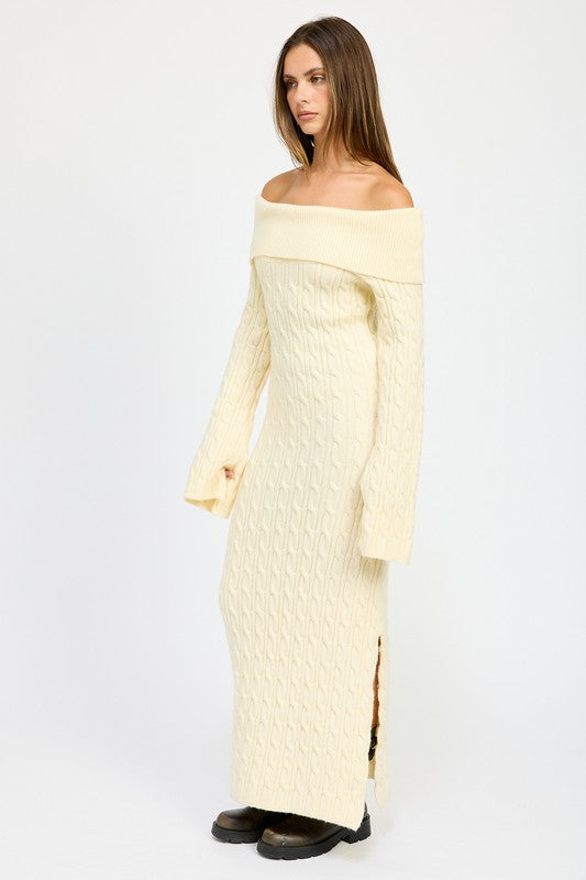 Off Shoulder Maxi Cable Dress - Emory Park