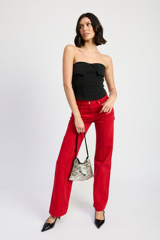 Fold Over Corset Top - Emory Park