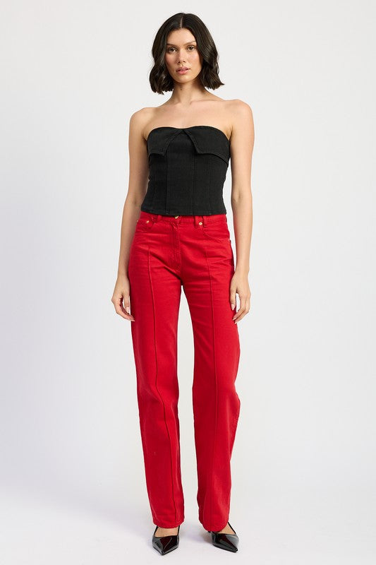 Fold Over Corset Top - Emory Park