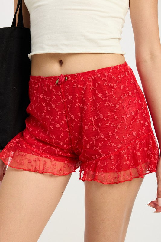 Ruffle Jersey Shorts - Emory Park