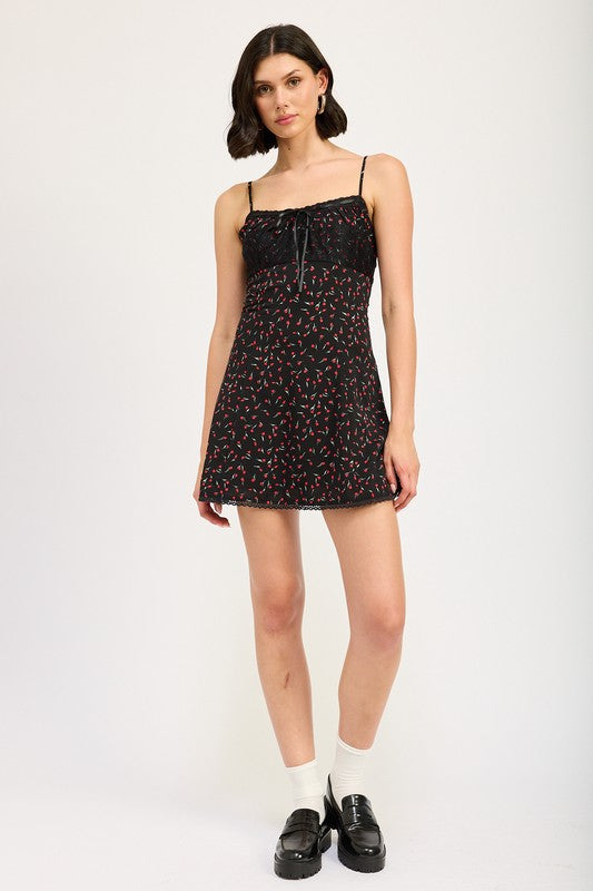 Lace Trim Slip Dress - Emory Park