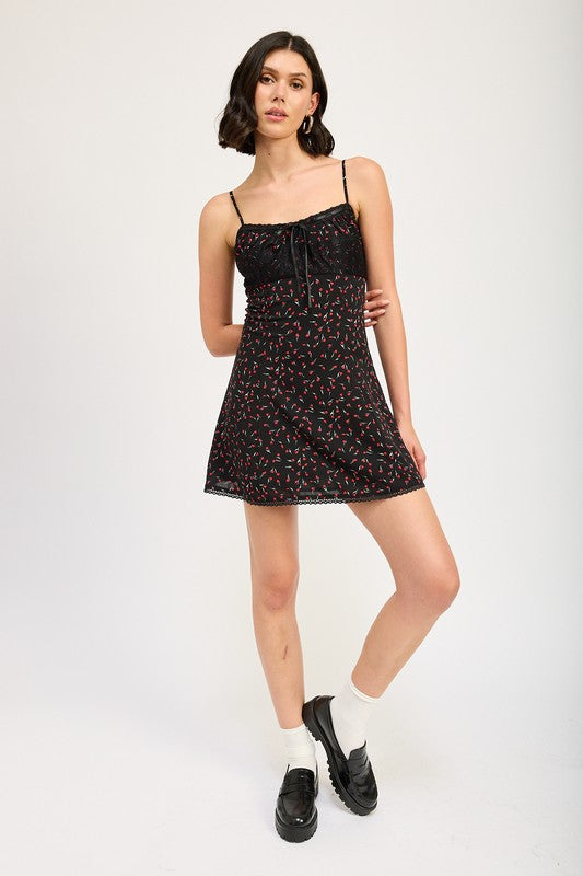 Lace Trim Slip Dress - Emory Park