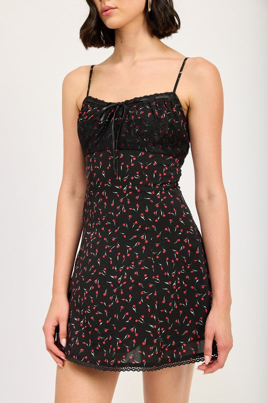 Lace Trim Slip Dress - Emory Park