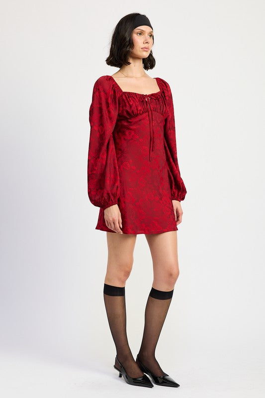 Long Sleeve Lace Mini Dress - Emory Park