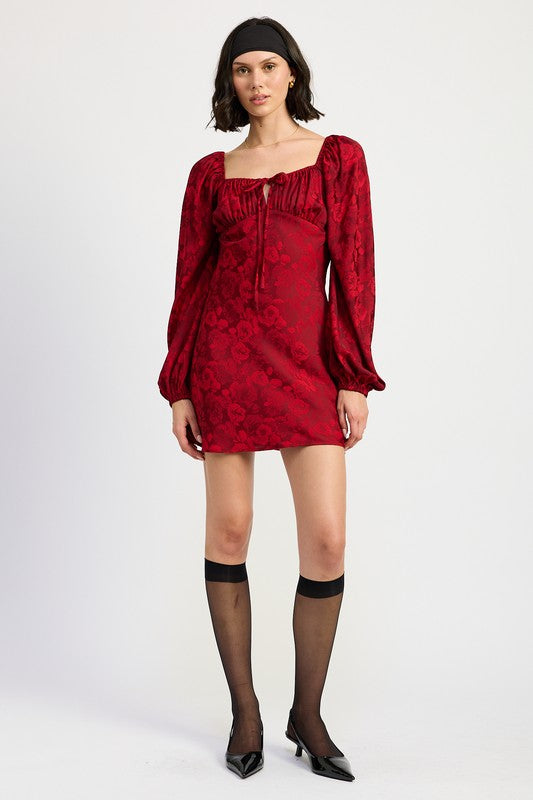 Long Sleeve Lace Mini Dress - Emory Park