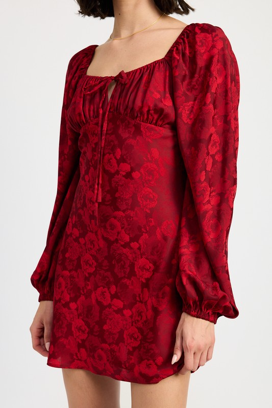 Long Sleeve Lace Mini Dress - Emory Park