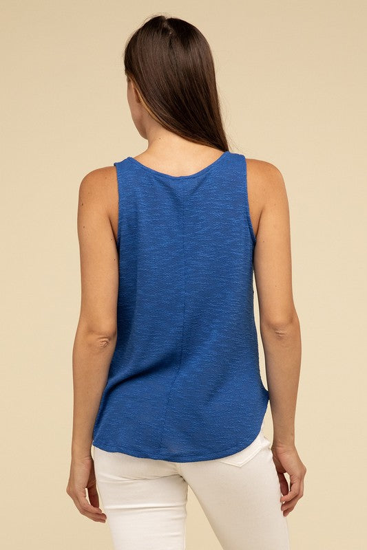V Neck Sleeveless Cami Top - Zenana