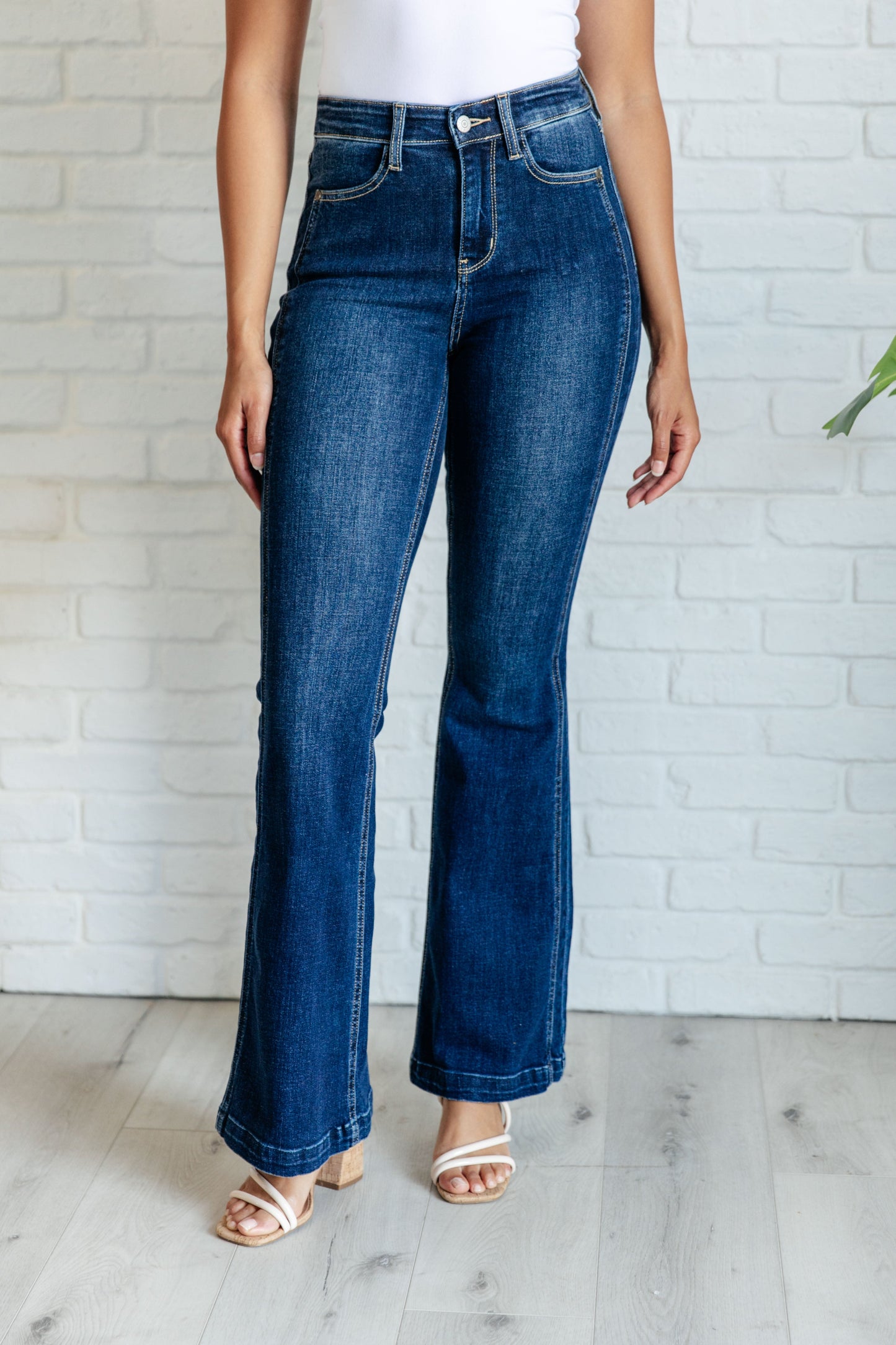 Mavis High Rise Side Seam Detail Flare Jeans - Judy Blue