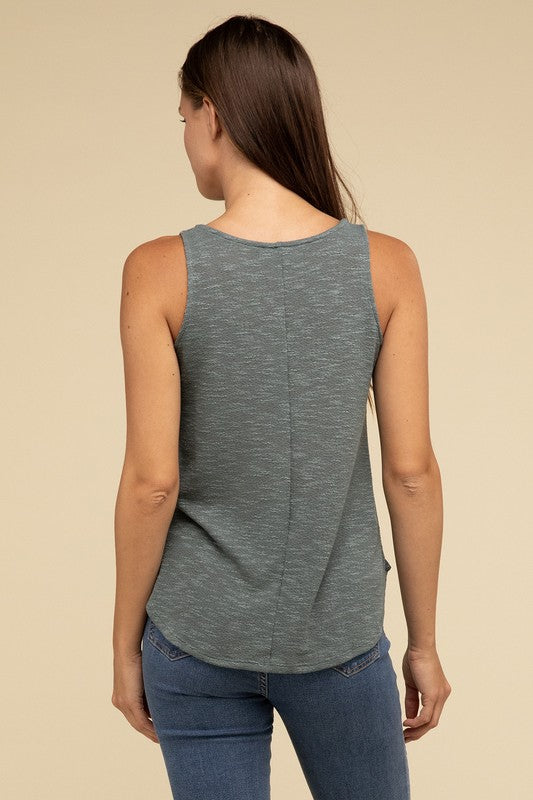 V Neck Sleeveless Cami Top - Zenana