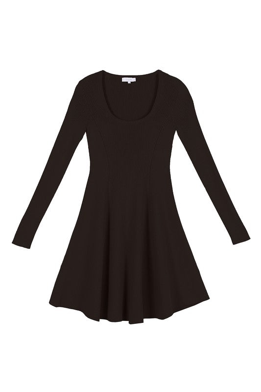 Knitted Fit and Flare Dress - Lilou